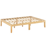 Giantex 14 Inch Full Wood Platform Bed Frame, Minimalist Full Bed Frame with Wooden Slats Support & Rubber Wood Legs, Without Headboard, No Box Spring Needed, Easy Assembly, Natural Giantex