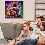 Halloween Diamond Art Kits for Adults,Magic Bottle 5D Diamond Painting Kits for Adults Beginners,Round Full Drill DIY Diamond Dot Gem Art Kit Wall Home Decor Arts Craft 14X14 inch Tiwabb