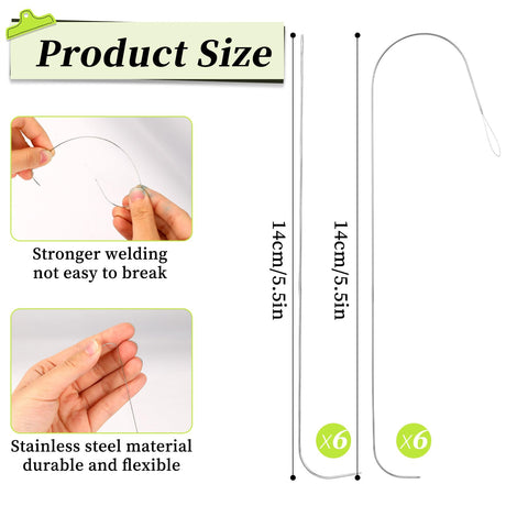 4Pcs Bead Spinner Needles Big Eye Beading Needles Stainless Bead Needle,Bead Needles for Jewelry Making Bracelet Necklace Jewelry Making (Needle) Tucnoeu
