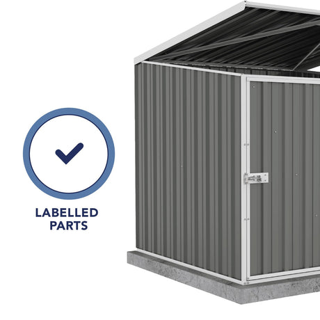 Absco Pool Pump Cover - Versatile Horizontal Storage Shed | 5 x 5 ft | Easy Assembly | Woodland Gray | Ideal for Pool, Trash Cans, Garden & Pool Equipment | SNAPTiTE Assembly System | Safety Features ABSCO