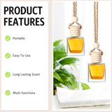 BBTO 100 Pcs Car Air Fresheners Diffuser with Wooden Cap Empty Aromatherapy Diffuser Clear Car Fragrance Holder Pendant Hanging Perfume Fresheners Bottles for Car Decor (Clear,Cube) BBTO