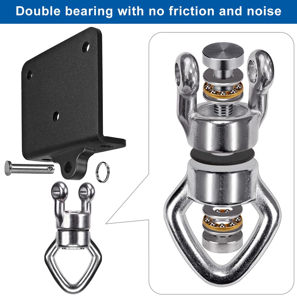 SELEWARE Punching Bag Hanger with Bearings Heavy Bag Beam Mount Hardware 360° Rotation Boxing Bag Hanger I Beam Heavy Bag Hanger Beam Mount Hooks with Carabiner for Hanging Heavy Punching Bag Sandbag SELEWARE