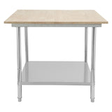 Maple Top Work Table, 36 x 30 x 34 Inch Commercial Butcher Block Wooden Workbench, Kitchen Island Table, Fits Restaurant, Warehouse, Home, Kitchen, Garage Hilberiazel