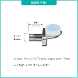 Keenkee 20PCS 1/5 Inch 5mm Metal Shelf Pegs Pins Clips Replacement Kitchen Cabinet Shelves Support Holders for Bookshelf Bookcase Cupboard Adjustable Wood Glass Shelving Hold Nickel keenkee