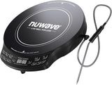 Nuwave Diamond Induction Cooktop, New & Improved Electric Burner with Probe, 91 Temps 50°F to 500°F, 6.5” Heating Coil, Shatter-Proof Ceramic Glass, 3 Wattage Settings, Ideal for Dorms, RVs & Apts Nuwave