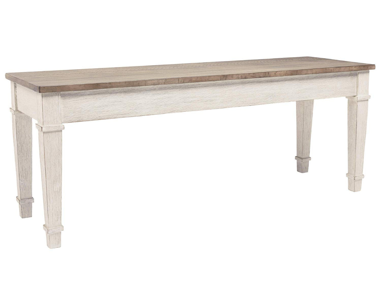Signature Design by Ashley Skempton Farmhouse Storage Bench, White & Light Brown Signature Design by Ashley