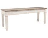 Signature Design by Ashley Skempton Farmhouse Storage Bench, White & Light Brown Signature Design by Ashley