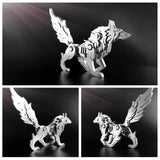 3D Metal Model Kits, Mechanical Wolf 3D Metal Puzzle,Steel Animal Series DIY Brain Teasers Simple 3D Puzzles Home Decor Art Craft Gifts Toys for Adult FILASLFT