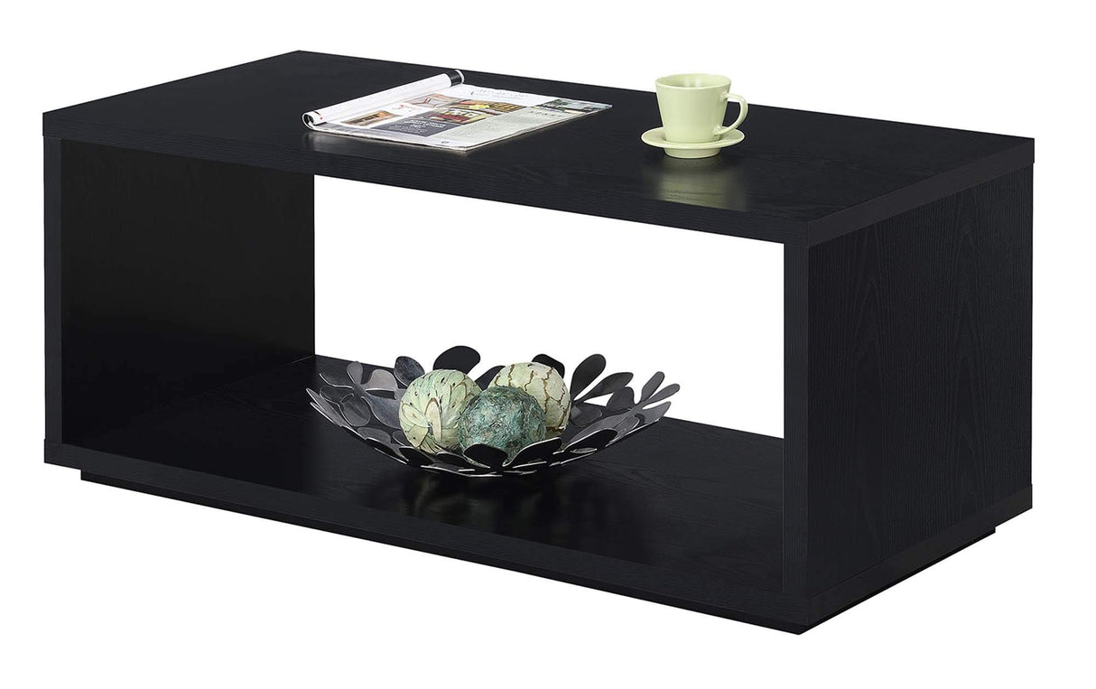 Convenience Concepts Northfield Admiral Coffee Table, Black, 18 in x 42 in x 18 in Convenience Concepts