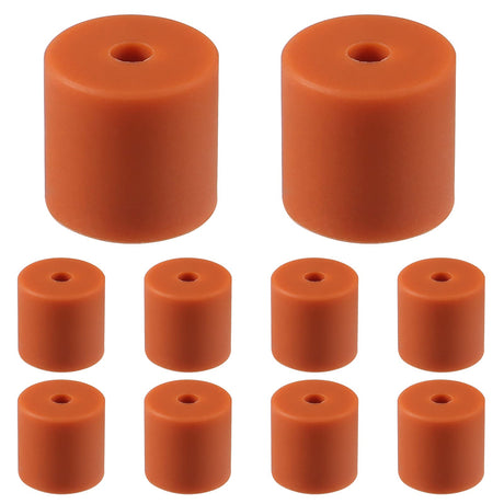 AITIAO 10Pcs 3D Printer Heatbed Silicone Leveling Column 16mm 3D Printer Heatbed Parts Solid Bed Mounts Stable Hotbed Heat-Resistant Silicone Buffer Compatible with CR-10 Ender 3 (Brown,16mm) AITIAO
