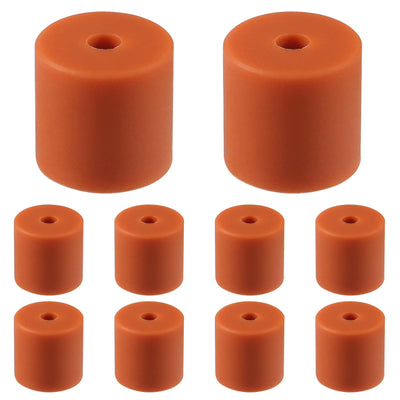 AITIAO 10Pcs 3D Printer Heatbed Silicone Leveling Column 16mm 3D Printer Heatbed Parts Solid Bed Mounts Stable Hotbed Heat-Resistant Silicone Buffer Compatible with CR-10 Ender 3 (Brown,16mm)