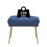 Belord Wicker Egg Chair with Ottoman - 350lbs Capaticy Outdoor Indoor Egg Shaped Basket Lounge Chair with Anti-Rust Stand Water Resistant Cushion with Ties for Patio Balcony Bedroom Living Room Blue Belord