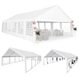 Party Tent 20x40Ft Heavy Duty Outdoor Canopy Tent Carport Gazebo Wedding Tent Carport Event Shelter Large Canopy Tent with Storage Bags SAILARY