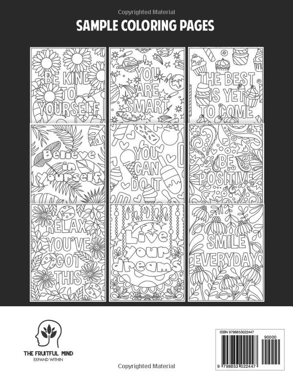 Good Vibes Coloring Book: Unlock the Power of Positivity with Inspirational Words and Uplifting Phrases to Color Your Stress and Worries Away WoodArtSupply