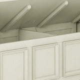 Amherst Solid Wood 48-Inch Entryway Storage Bench in Antique White SIMPLIHOME