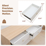 BERRY NEST White Dresser for Bedroom, 6 Drawer Dressers with Solid Wood Legs, Baby Dresser for Kids, Storage for Clothes and Baby Essentials BERRY NEST