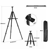 Easels for Painting Canvas, Aredy 66" Art Easel for Drawing, Portable Painting Easel Stand, Metal Table Top Easel Aredy