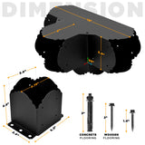 Pergola Bracket, 4-Way Pergola Right Angle Bracket, Raised Wood Bracket for 6"x6" (Inner Dimensions: 5.5"x5.5") Wooden Beam, Pergola, Garden, Gazebo,... TPHUC