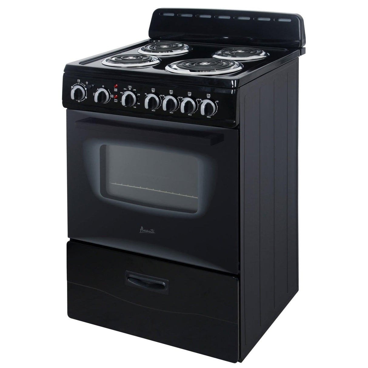 Avanti ERU240P1B ERU240 24" Electric Range Oven with Framed Glass Door, in Black Avanti