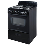 Avanti ERU240P1B ERU240 24" Electric Range Oven with Framed Glass Door, in Black Avanti