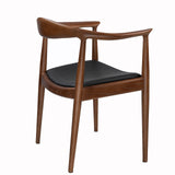 Forsho Kennedy Armchair Upholstered Dining Chair, Presidential Mid-Century Modern Accent Chair in Walnut Forsho