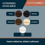 MANTELSDIRECT Mantels Direct Salem Wood Mantel Shelf with Arched Corbels - Espresso 48 Inch | Wooden Rustic Wall Mounted Shelf from Pine Wood - Perfect for Fireplaces, TVs & Décor MANTELSDIRECT