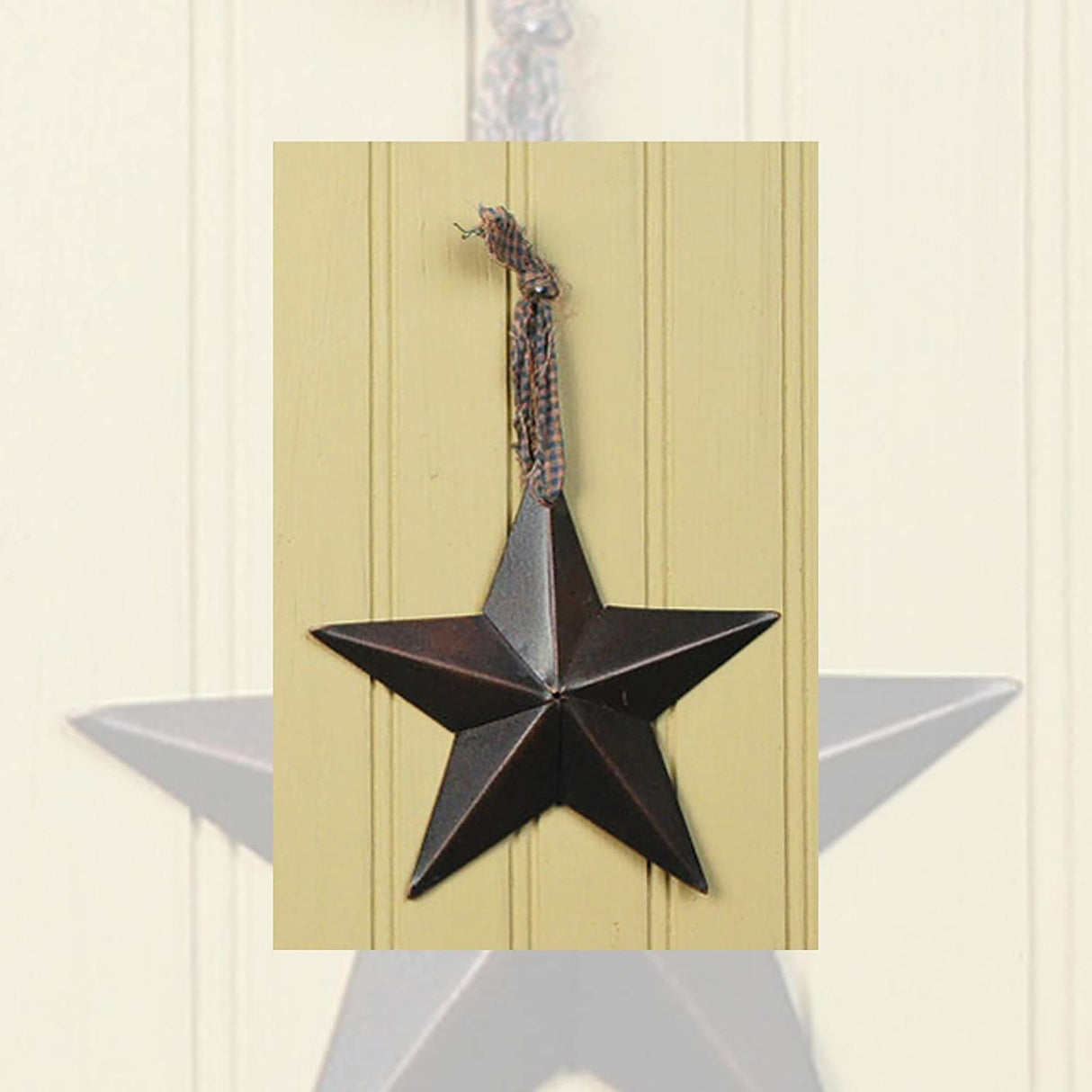 CWI Gifts Metal Barn Star - 5" Galvanized Hanging Star - Farmhouse Wall Decor - Black - 1 CWI Gifts