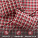Woolrich Cotton Sheet Set Cottage Charms Print, 100% Cotton Flannel Sheets Warm & Fuzzy Bedding Set Twin Size Sheets, Fitted Pocket Fits Up to 12" Mattress, Twin Red Plaid 3 Piece Woolrich John Rich & Bros.