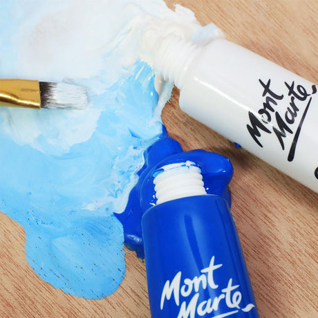 Mont Marte Signature Gouache Paint, 12 x 0.4oz (12ml), Semi-Matte Finish, 12 Colors, Suitable for use with Canvas, Watercolor Paper, Watercolor Paints and Mixed Media Mont Marte