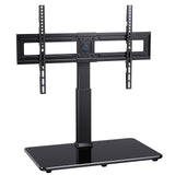 PERLESMITH Swivel Universal TV Stand for 37-80 inch LCD OLED Flat/Curved Screen TVs-Height Adjustable Table Top Center TV Stand with Wire Management, VESA 600x400mm up to 88lbs PERLESMITH