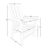 WestinTrends Malibu 5 Piece Adirondack Patio Dining Set, All Weather Poly Lumber Outdoor Table and Chairs Furniture Set, 47" Trestle Round Dining Table and 4 Adirondack Dining Chair, Dark Brown WestinTrends