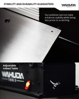 Wahuda Tools Jointer - 8-inch Benchtop Wood Jointer, Spiral Cutterhead Portable Jointer, Cast Iron Tables w/Pull Out Extensions, 4-Sided Carbide Tips WAHUDA TOOLS