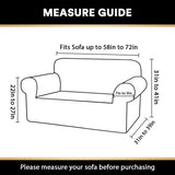 PrinceDeco Stretch Loveseat Sofa Cover Slipcover Couch Cover for 2 Cushion Sofa Washable Sofa Cover for Pets Friendly Furniture Protector Covers with Non Slip Bottom(Loveseat, Ivory) PrinceDeco