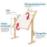 Adjustable Cross Stitch & Embroidery Hoop Stand - Tapestry & Quilting Frame Stand with 5 Height Levels (20" x 15.7") awagas