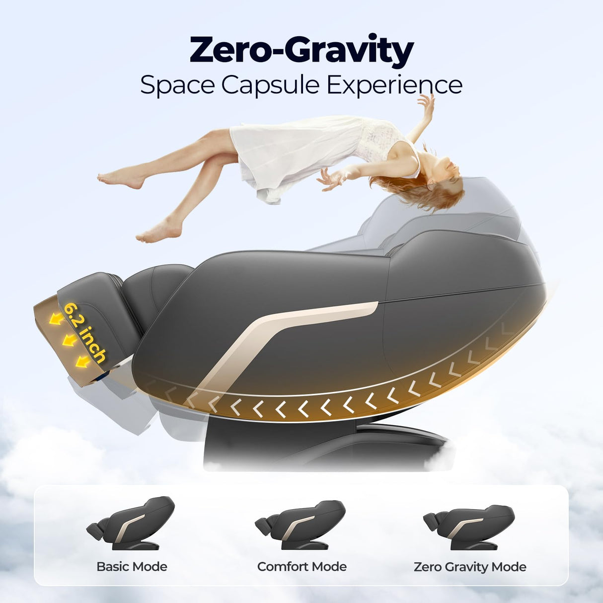 BOSSCARE Zero Gravity SL-Track Massage Chair: 2025 3D Full Body Recliner - Back Heating Deep Stretching Massage Chairs for Home Office - Body Scanning HiFi Bluetooth BOSSCARE