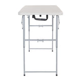 Office Star Resin Multipurpose Rectangle Table, 4-Feet Long, Height Adjustable, Center Folding Table, Light Gray Office Star Products