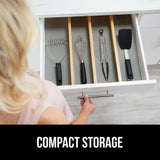 Gorilla Grip Stainless Steel Heat Resistant Kitchen Tongs for Cooking, 9 + 12 Inch, Set of 2 BBQ Tong, Non Scratch Silicone Tip for Pan, Strong Grip, Grab Food, Toss Salad, Air Fryer, Pull Lock, Black Gorilla Grip