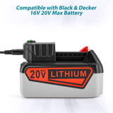ORHFS 7.0Ah 20V Lithium Battery Compatible with Black+Decker 20Volt Max LBXR20 LB20 LBX20 LBXR2020 LBX4020 LB2X4020-OPE LBXR20-OPE Cordless Power Tools with 20v Battery Rapid Charger ORHFS