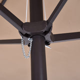 Outsunny Extra Large 15ft Patio Umbrella, Double-Sided Outdoor Umbrella with Crank Handle and Air Vents for Backyard, Deck, Pool, Market, Tan Outsunny