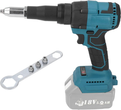 Okuyonic Cordless Brushless Rivet Hand Tool, 360W Maximum Output Power Simple Brushless Cordless Rivet Gun 2.4?4.8mm Automatic Riveter for Office Building