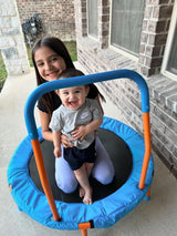 Ativafit 36inch Mini Toddler Trampoline for Kids Ages 1-6 Indoor Outdoor Folding Small Rebounder Trampoline with Foam Handle Safety Padded Cover Fun for Kids ATIVAFIT