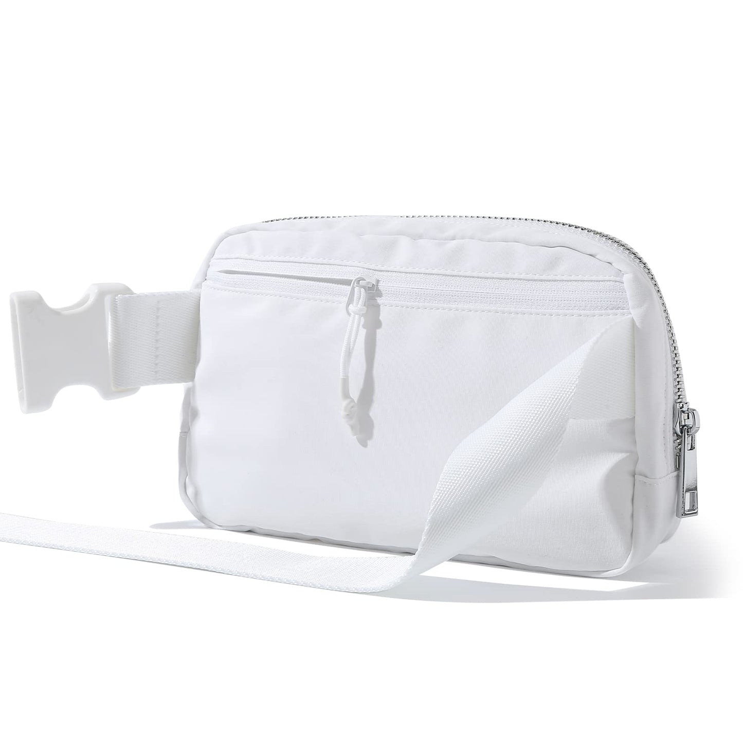 TOBVZOO Belt Bag Fanny Pack Crossbody Bags for Women Men, Everywhere Belt Bags with Adjustable Strap, Unisex Mini Fashion Waist Packs (White)