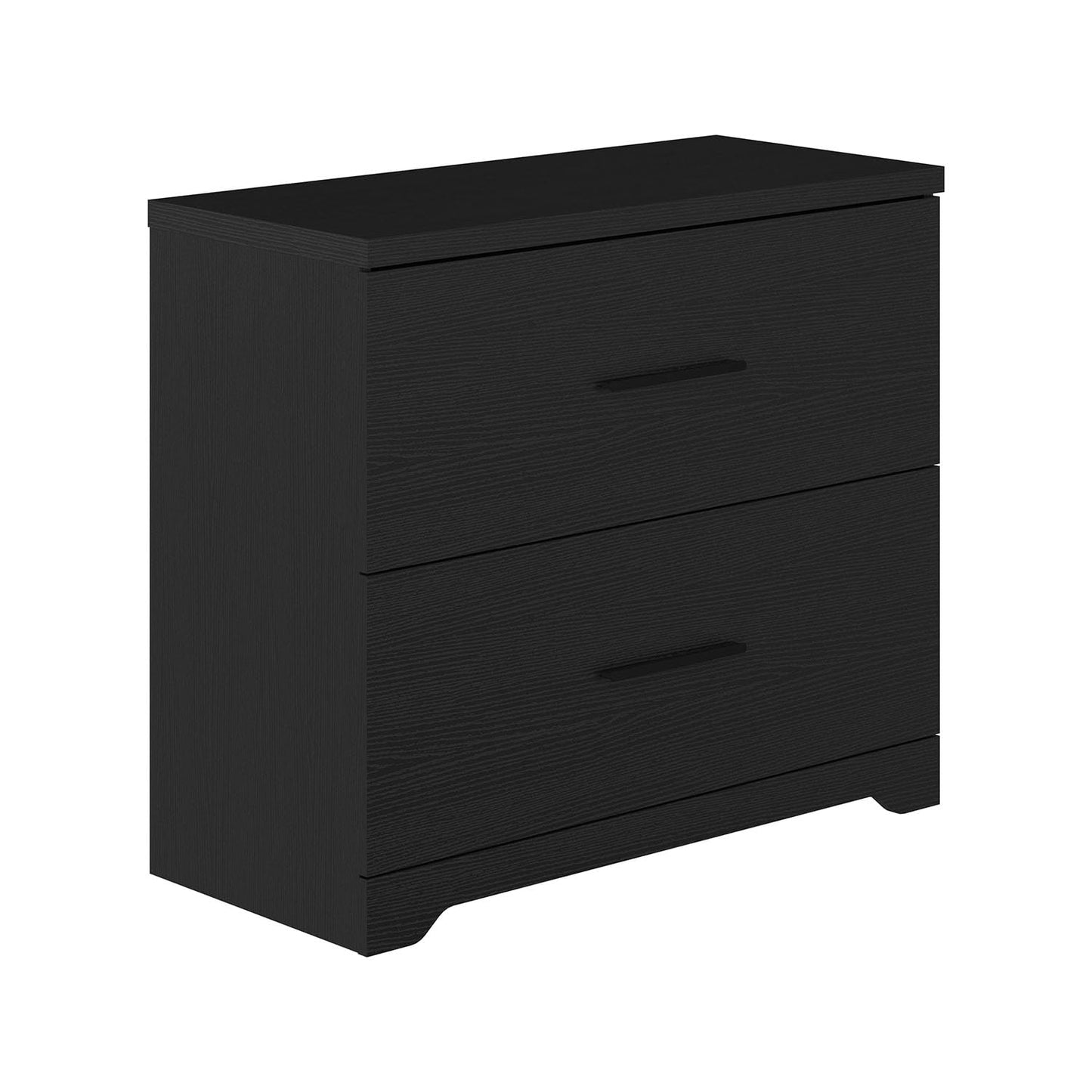 2-Drawer Wood Lateral File Cabinet, Filing Cabinets Anti-Tilt Mechanism for Home Office Storage Organization, Accommodates Letter/A4/Legal Size, New Heightened Drawer Design Home Office (Blac - WoodArtSupply