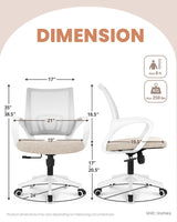 NEO CHAIR Office Chair Computer Desk Chair Gaming Ergonomic Mid Back Cushion Lumbar Support with Comfy Mesh Adjustable Swivel Rolling Home (Pink) NEO CHAIR