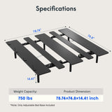FLEXISPOT S3K-Lite King Size Adjustable Bed Frame Base, Zero Clearance, Independent Head & Foot Incline, Zero Gravity, Wireless Remote, 12’’ Legs, Easy Assemble, 5-Year Warranty, 750 lbs. FLEXISPOT