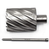 Annular Cutter JESTUOUS 3/4 Inch Weldon Shank 2 Cutting Diameter 2 Cutting Depth with Pilot Pin Slugger Bits Two Flat HSS Kit for Magnetic Drill Press,1 Piece JESTUOUS