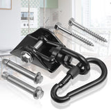 Hammock Hanging Kit,Hanging Chair Hardware 360°Rotating 1200 lb Capacity Hammock Hooks Heavy Duty,Hammock Chair Hanging Kit & Swing Ceiling Hook Snap for Hammock Chair Stand,Seat, Tree,Yoga,Gym(Black) JACNITAD