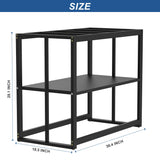 Akenow Fish Tank Stand 40 Gallon , Metal Aquarium Stand Double Layer with Storage 36.4" x 18.5"x29.1 fits Aquarium,Turtle Tank/Reptile Terrariums,White (Black) Akenow