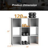 Sweetcrispy 9 Cube Storage Organizer - Open Cube Bookshelf with 5 Removable Back Panels, Display Storage Bookcase for Living Room, Bedroom, Entrance Hall, Home Office，36" L×11.6" W×36" H, White Sweetcrispy