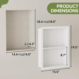 Oenalw 14x18 Medicine Cabinet Recessed Stainless Steel, 2-Tier, Medicine Cabinet Organizer,Stainless Steel Wall Niche, Bathroom Wall Cabinet, Recessed Bathroom Cabinet, Cabinet recessed Wall Cabinet Oenalw